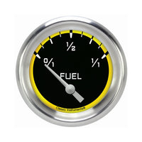 Classic Instruments Autocross Yellow 2-5/8" Fuel Level Gauge (0-90 Ohm) - AX212YAPF