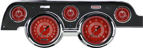 Classic Instruments V8 Red Steelie 1967-68 Mustang - MU67V8RS