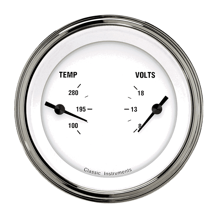 Classic Instruments White Hot 3 3/8" Dual - WH74SLF