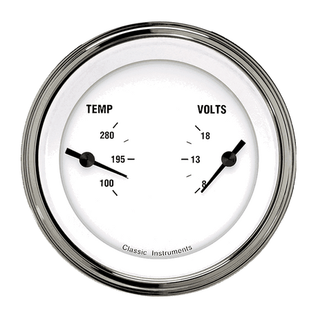Classic Instruments White Hot 3 3/8" Dual - WH74SLF