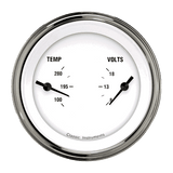 Classic Instruments WHITE HOT 3IN DUAL - TEMP & VOLT - WH74SLC