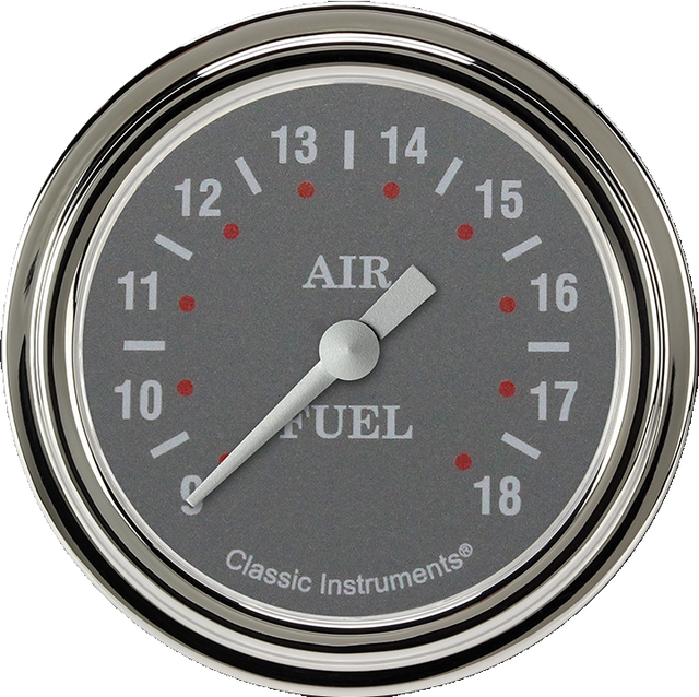 Classic Instruments Silver Gray 2 5/8" Air Fuel Ratio Gauge - SG394SLF