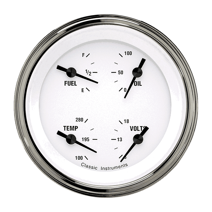 Classic Instruments WHITE HOT 3IN QUAD 0-30 - WH77SLC