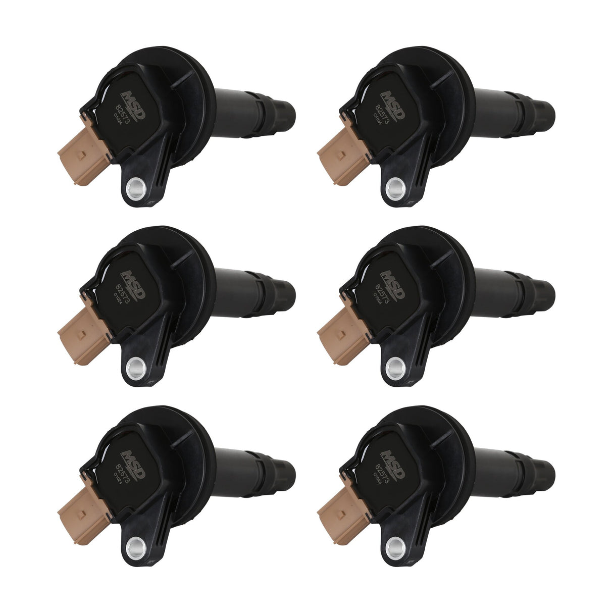 MSD Ignition Coil - Ford EcoBoost - 3.5L V6 - 3-Pin Connector - Black - 6-Pack - 825763