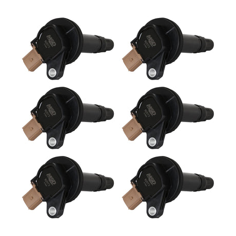 MSD Ignition Coil - Ford EcoBoost - 3.5L V6 - 3-Pin Connector - Black - 6-Pack - 825763
