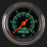 Classic Instruments G/Stock 2 1/8" Fuel Pressure Gauge, 15 psi - GS145SLF