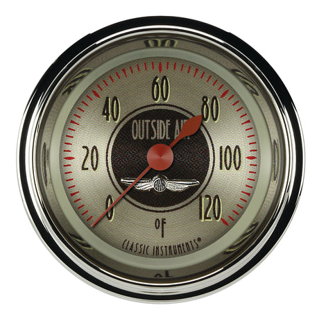 Classic Instruments All American Nickel 2 1/8" External Air Temp. Gauge - AN199SHC