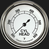 Classic Instruments Classic White 2 5/8" Cylinder Head Temp. Gauge - CW397SLF