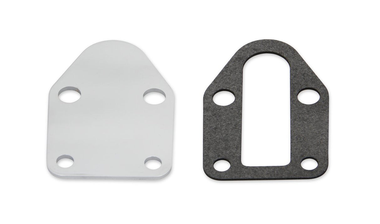 Mr Gasket Fuel Pump Block Off Plate -Chrome - 1515