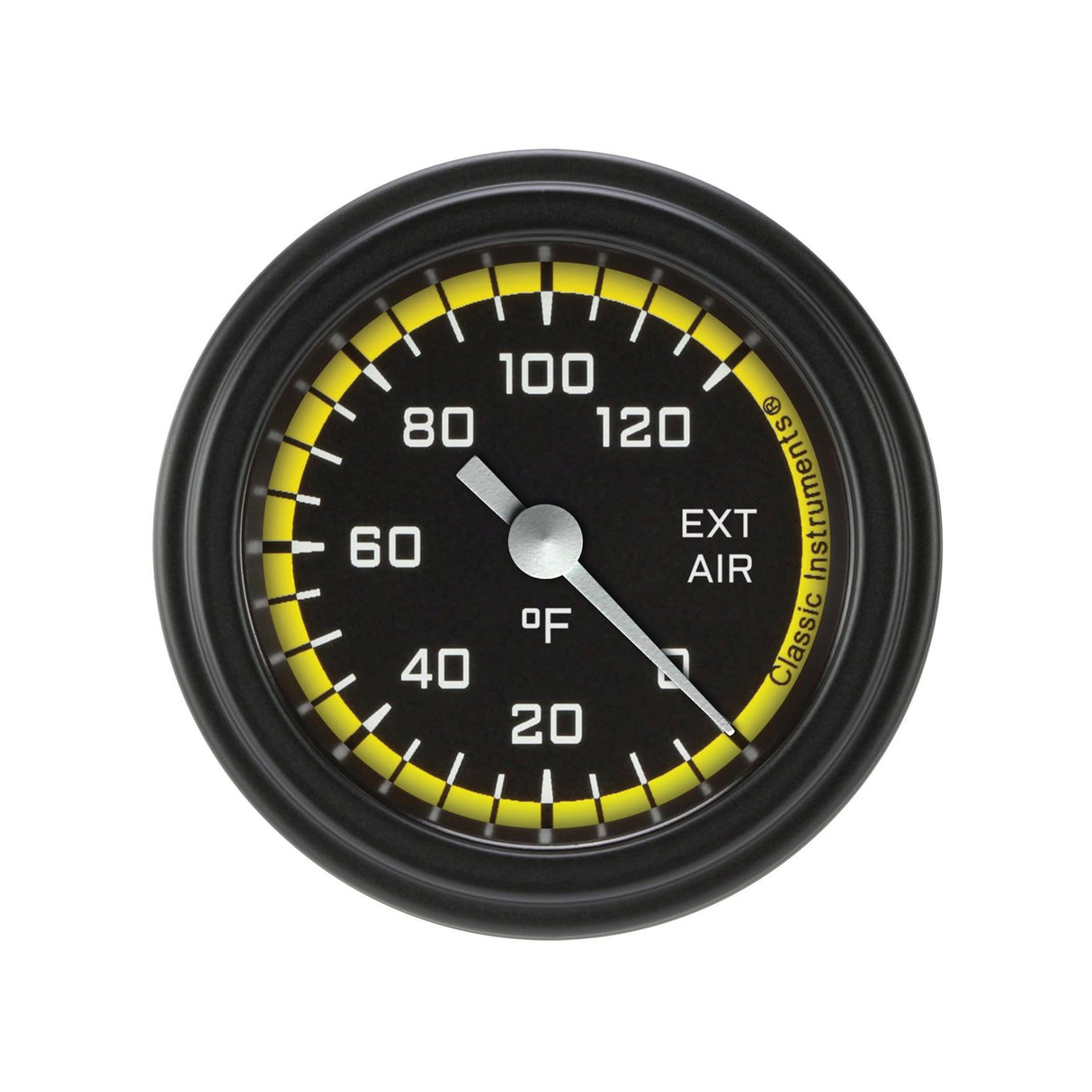 Classic Instruments Autocross Yellow 2 1/8" External Air Temp. Gauge - AX199YBLF