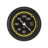 Classic Instruments Autocross Yellow 2-1/8" External Air Tempature Gauge - AX199YBLF
