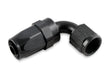 Mr Gasket -6 AN 90 Degree Swivel Hose End - Black - 229006-BL