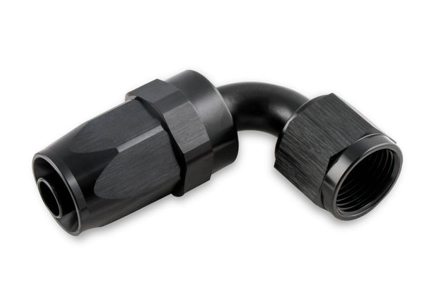 Mr Gasket -6 AN 90 Degree Swivel Hose End - Black - 229006-BL