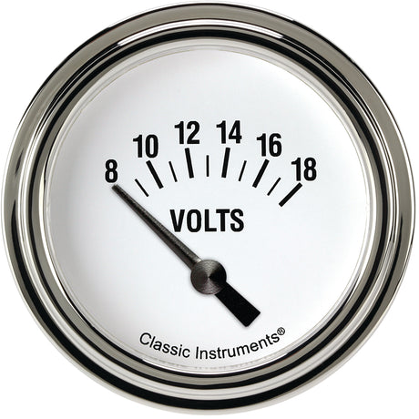 Classic Instruments White Hot 2 5/8" Volt Gauge - WH230SLF