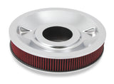 Holley 120-4130 4150 Drop Base Air Cleaner Chrome w/3" Red Washable Gauze Filter