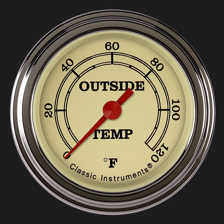 Classic Instruments Vintage 2 1/8" Outside Air Temp. Gauge - VT199SLF