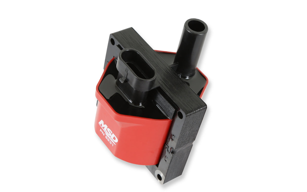 MSD Ignition Connector Coil, Red, 1996-1997 GM engines, Individual - 8231