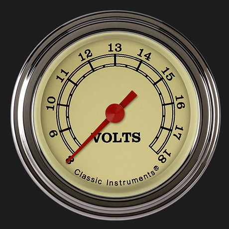 Classic Instruments Vintage 2 1/8" Voltage Gauge - VT130SLF