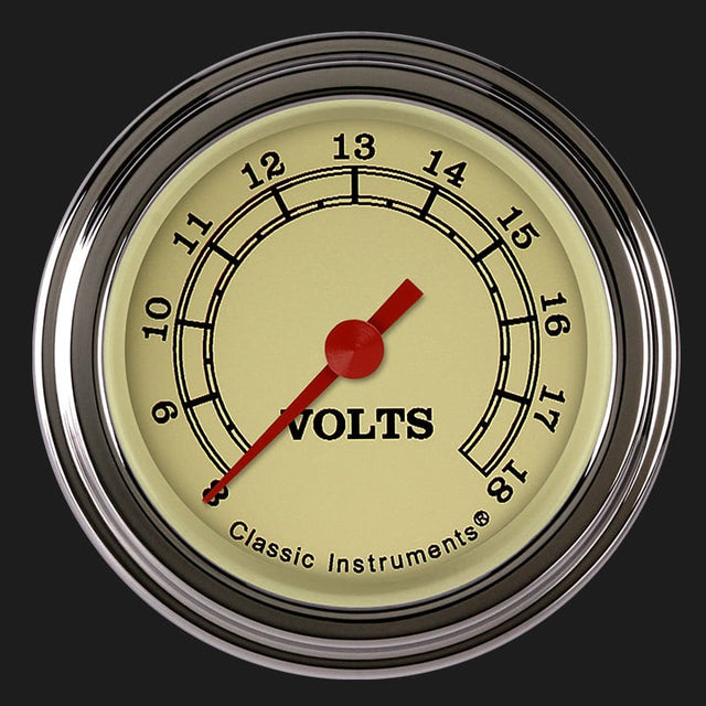 Classic Instruments Vintage 2 1/8" Voltage Gauge - VT130SLF