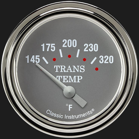 Classic Instruments Silver Gray 2 5/8" Transmission Temperature Gauge - SG227SLF