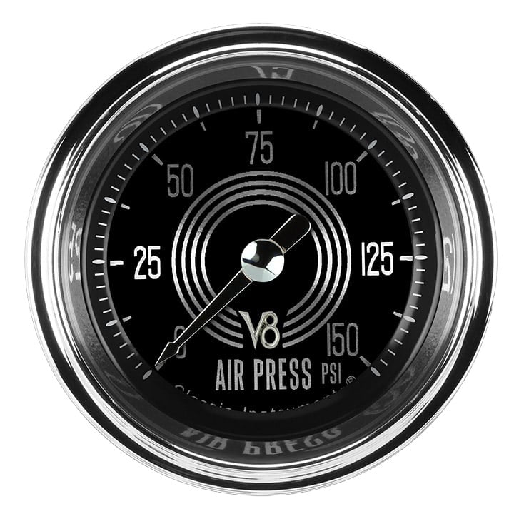 Classic Instruments V8 Speedster 2-1/8" Air Pressure Gauge - V8SR118SHC
