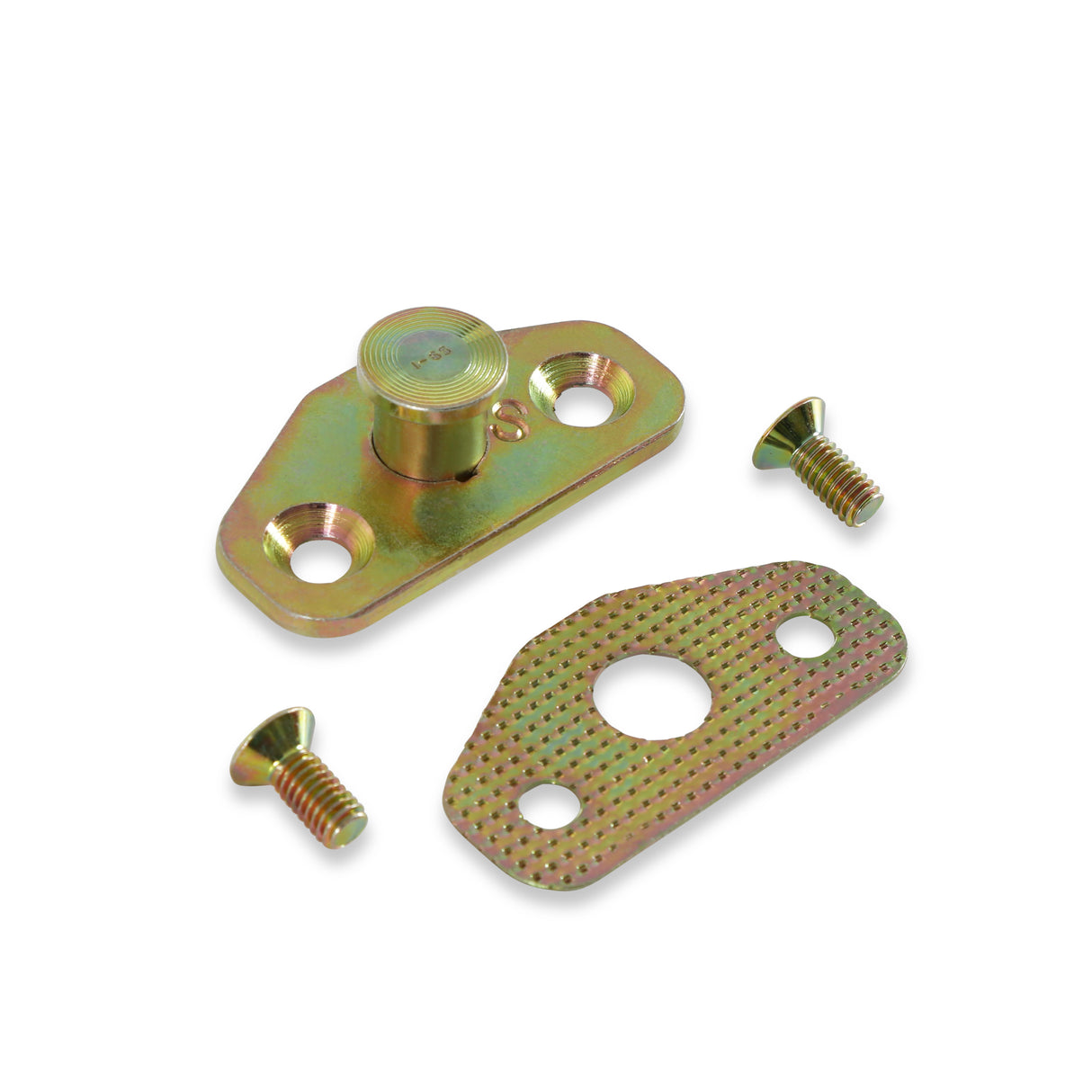 Scott Drake Door Striker Plate & Shim - C2OZ-6222008-B