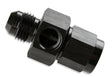 Mr Gasket - 6 AN Male-Female Fuel Pressure Gauge Adapter w/1/8'' NPT Port-Black - 400199-BL