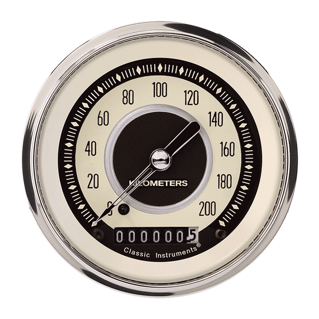 Classic Instruments NOSTALGIA VT 3IN SPEEDO 200 KPH - NT59SLC