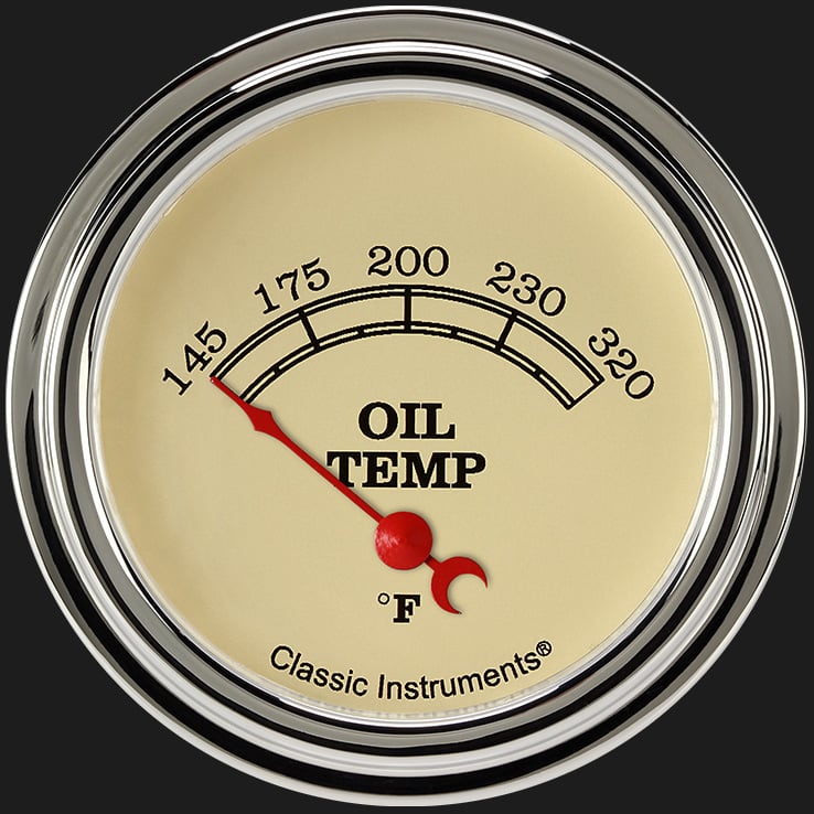 Classic Instruments Vintage 2 5/8" Oil Temperature Gauge - VT228SLF