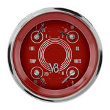 Classic Instruments V8 RED STEELIE 3IN QUAD 0-30 - V8RS77SLF