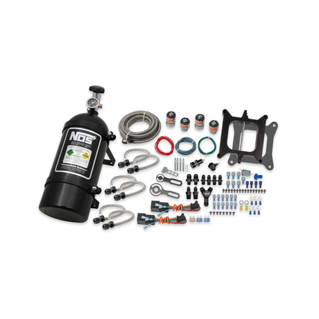 NOS Pro Two-Stage Wet Nitrous System for 4150 4-barrel Carburetor-Black - 02301BNOS