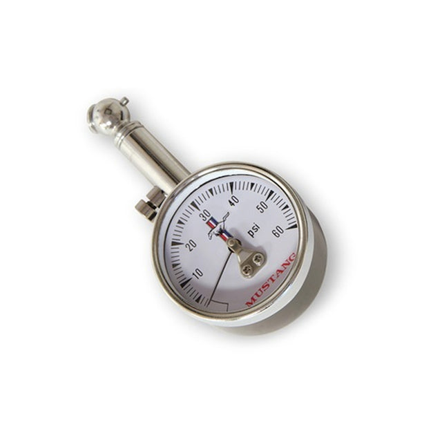 Scott Drake Mustang Tire Pressure Gauge with Tri-Bar Logo and case - TG-2