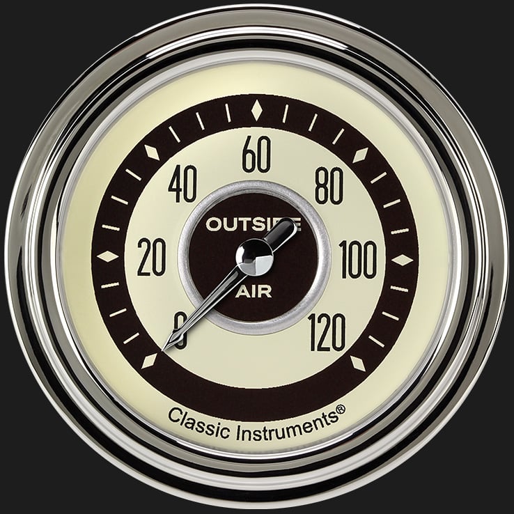 Classic Instruments Nostalgia VT 2 5/8" Outside Air Temp Gauge - NT399SLC