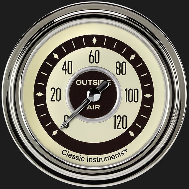 Classic Instruments Nostalgia VT 2 5/8" Outside Air Temp Gauge - NT399SLC