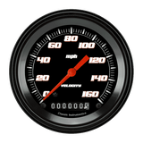 Classic Instruments Velocity Black 3 3/8" Speedometer - VS55BBLF