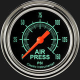 Classic Instruments G/Stock 2 5/8" Air Pressure Gauge - GS318SLF