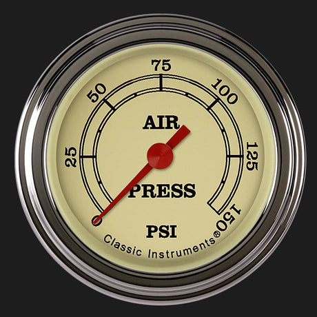 Classic Instruments Vintage 2 1/8" Air Pressure Gauge - VT118SLF