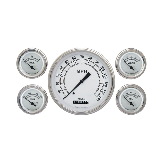 Classic Instruments Classic White 5 Gauge Set - CW54SLF