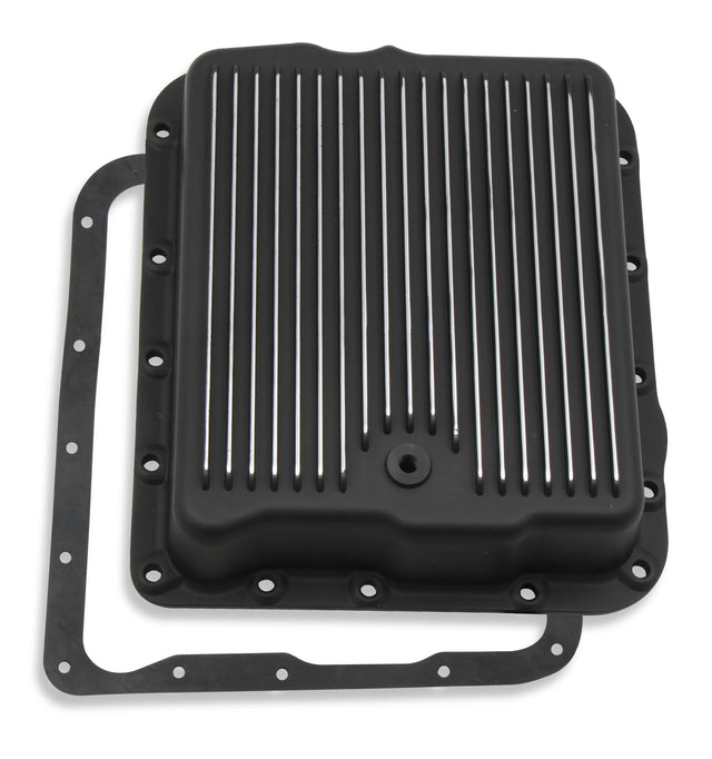Mr Gasket Transmission Oil Pan - Black Aluminum - 9797BMRG