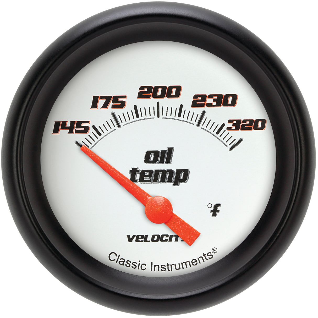 Classic Instruments Velocity White 2-5/8" Oil Temperature Gauge - VS228WBPF