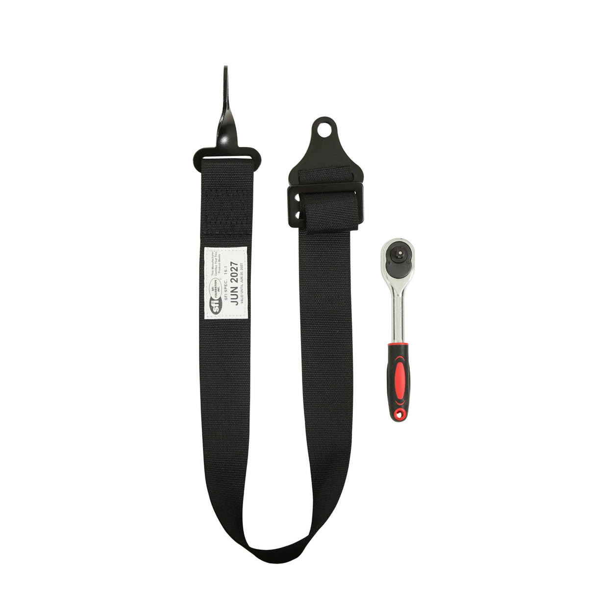 Racequip 5 Point Harness - Small Buckle Ratcheting Latch & Link - HNR shoulders - 815005RQP