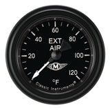 Classic Instruments Moal Bomber 2-1/8" Outside Air Tempature Gauge - MA199BLF