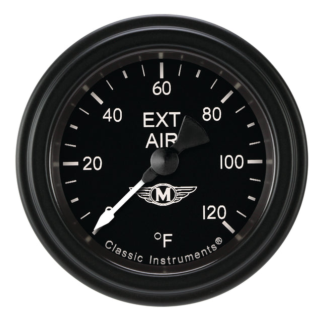 Classic Instruments Moal Bomber 2-1/8" Outside Air Tempature Gauge - MA199BLF