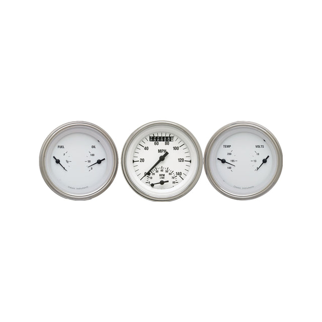 Classic Instruments White Hot Three Gauge Set - WH34SLF