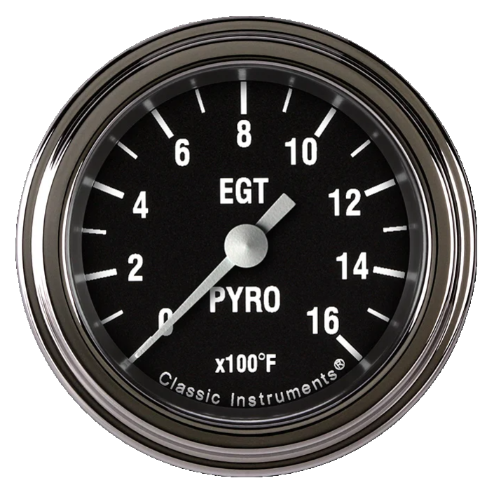 Classic Instruments Hot Rod 2 1/8" Exhaust Gas Temp. Gauge - HR198SLF