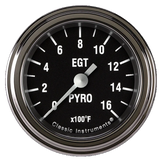 Classic Instruments Hot Rod 2 1/8" Exhaust Gas Temp. Gauge - HR198SLF