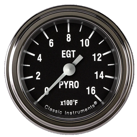Classic Instruments Hot Rod 2 1/8" Exhaust Gas Temp. Gauge - HR198SLF