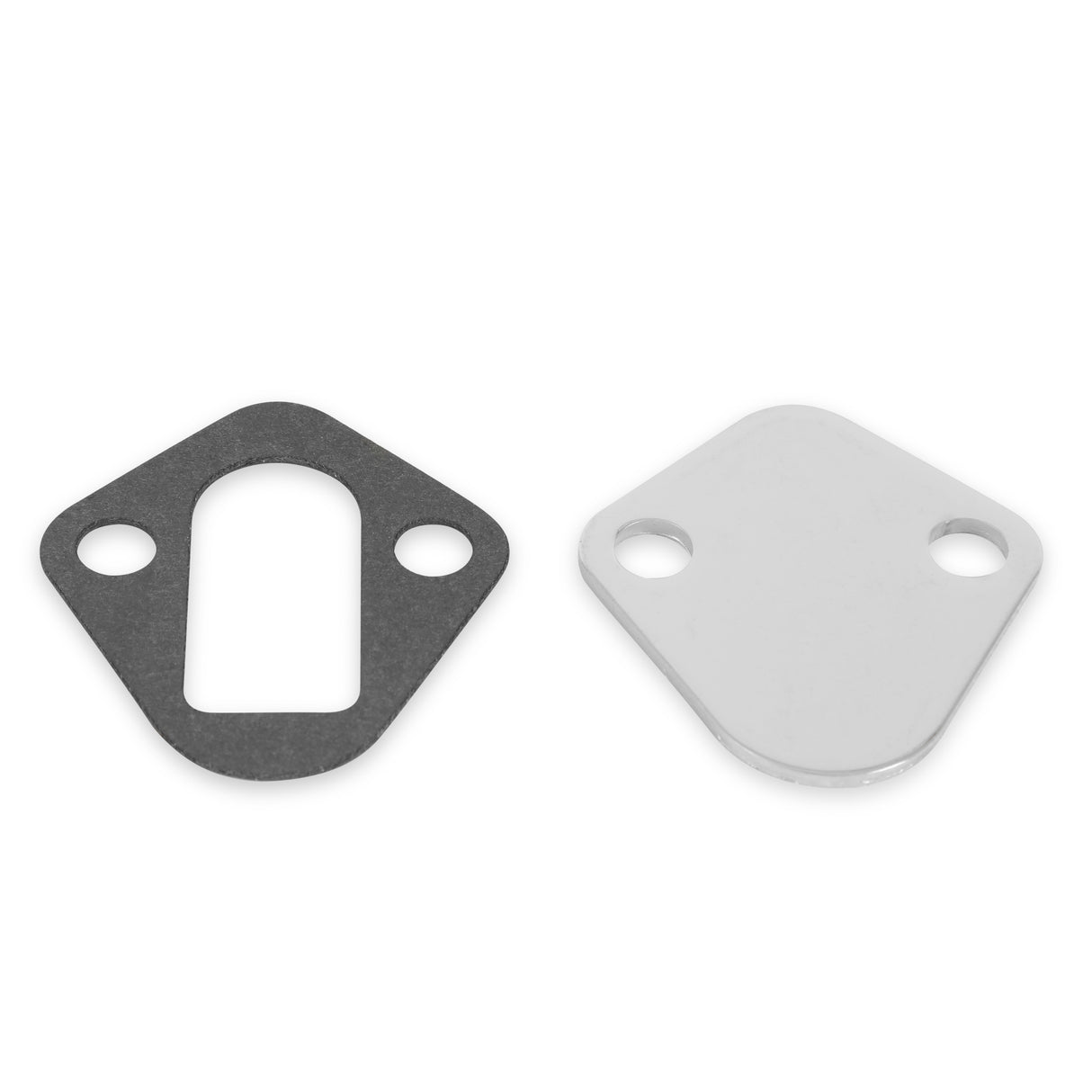 Mr Gasket Fuel Pump Block Off Plate - Chrome - 1516