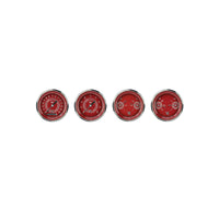 Classic Instruments V8 Red Steelie Four Gauge Set - V8RS05SHC