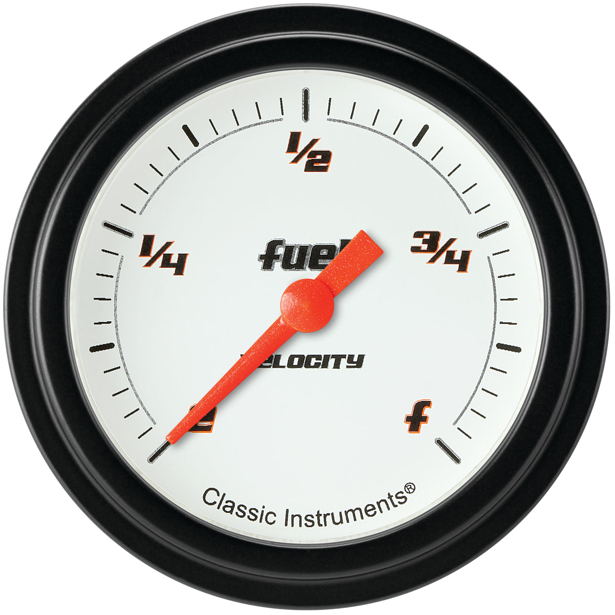 Classic Instruments Velocity White 2-5/8" Fuel Level Gauge - VS309WBLF